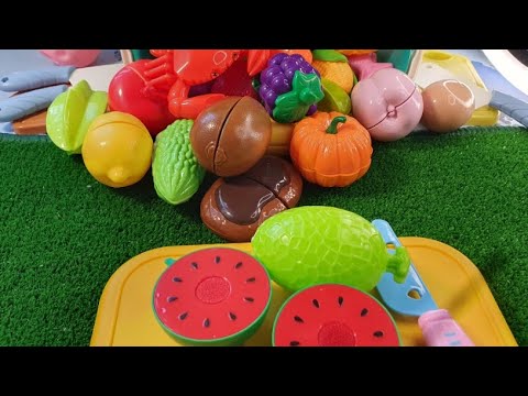 Vegetables Asmr Relaxing Playing. Satisfying Cutting Fruit
