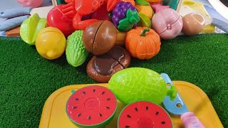 Vegetables Asmr Relaxing Playing. Satisfying Cutting Fruit