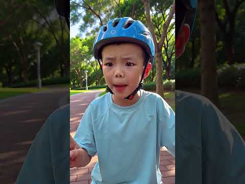 Kids Learn Not to Ride with Food in Mouth