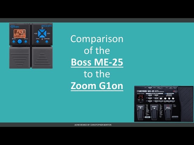 Boss ME-25 Compared to the Zoom G1on - YouTube