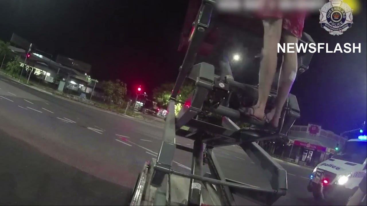 Cops Catch Drunk Driving Scissor Lift Down Street YouTube