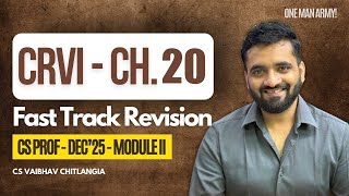 CS Professional Module II | CRVI Ch 22 | Fasttrack Revision |For Dec 25 | CS Vaibhav Chitlangia