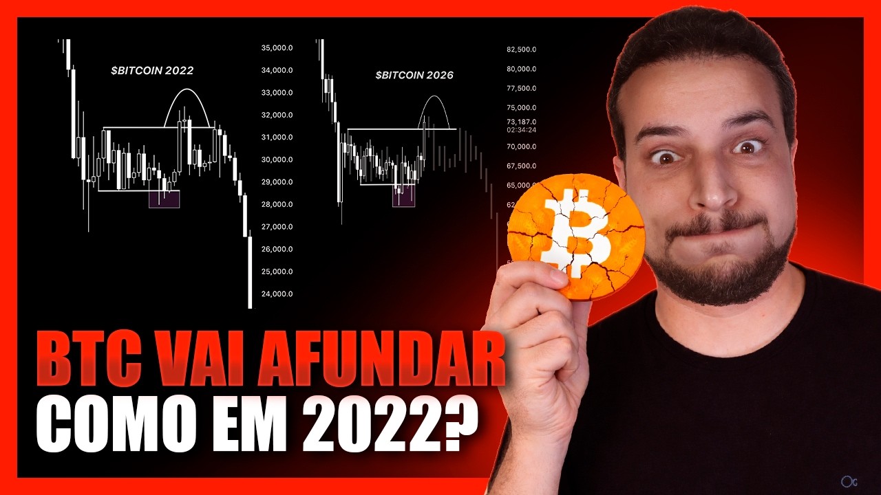 🚨 BITCOIN FALHA NOS 74K E REPETE MOVIMENTO DO CRASH DE 2022