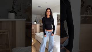 MARCUS Low Rise Denim Jeans👖+ Black Top🖤 #shorts #viral