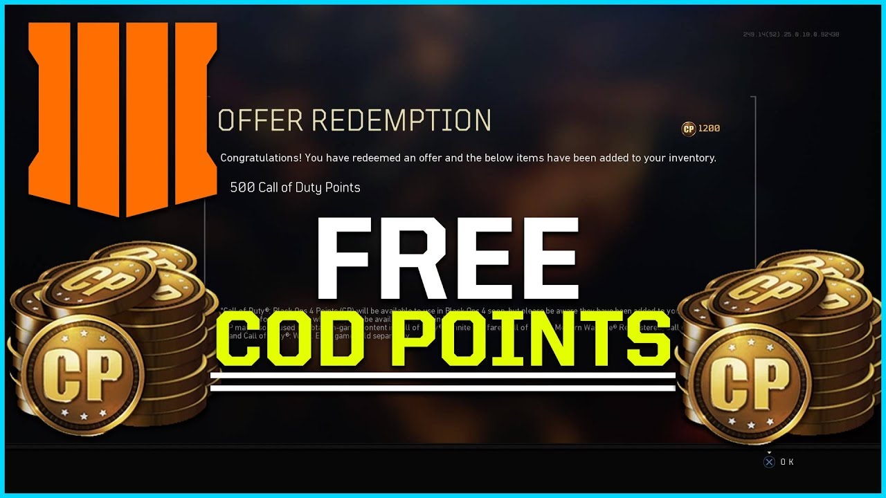 HOW TO GET *FREE* COD POINTS IN BLACK OPS 4!