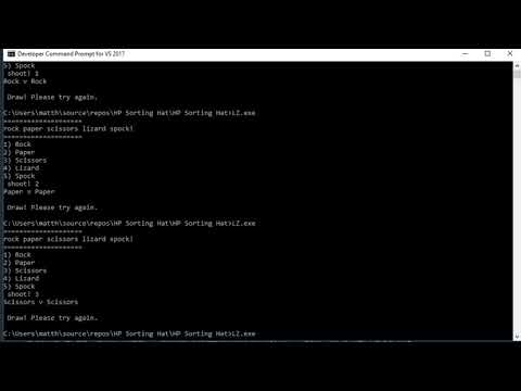 Rock Paper Scissors Lizard Spock C++