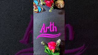 Arth✍️💕🌸 Comment Your Name #shorts #art #calligraphy #sandart #youtubeshorts