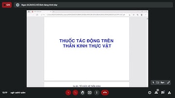 Hóa Dược 2 Thuốc tác động trên thần kinh thực vật Phần 1