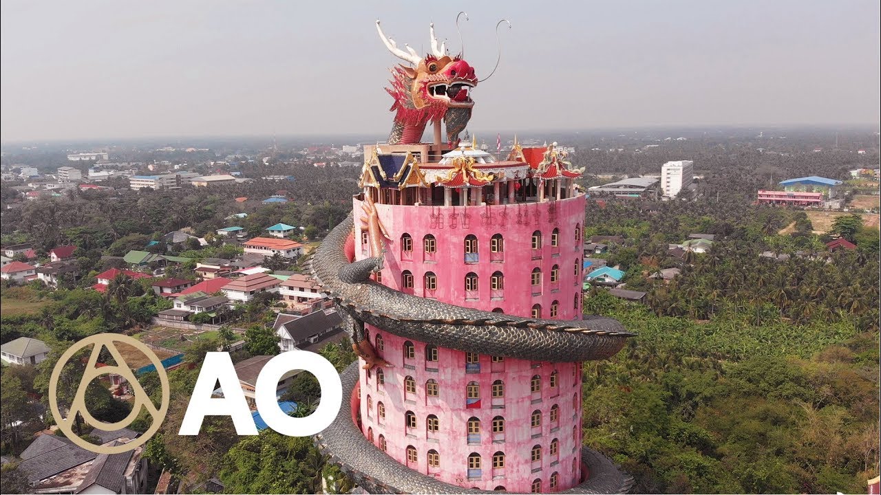 Step Inside The Giant Dragon Of The Wat Samphran Temple Youtube