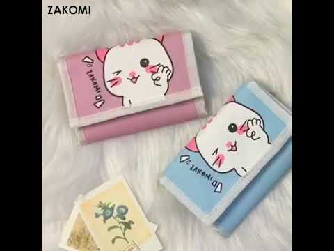 Video VÍ NỮ MINI CON MÈO CUTE HÀN QUỐC, bóp ví tiền gập 3... - youtube