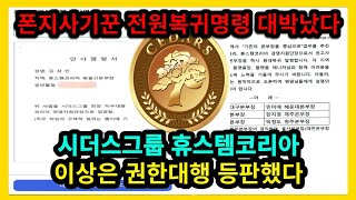 시더스그룹 휴스템코리아 이상은 권한대행 등판 대박났다