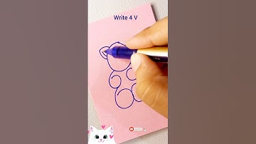 drawing a cat using numbers and letters #draw #simpledrawing #simplestrokes  #digitalpainting #us