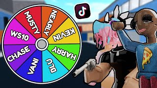 MM2 but a WHEEL picks my TIKTOKER (Roblox Murder Mystery 2)