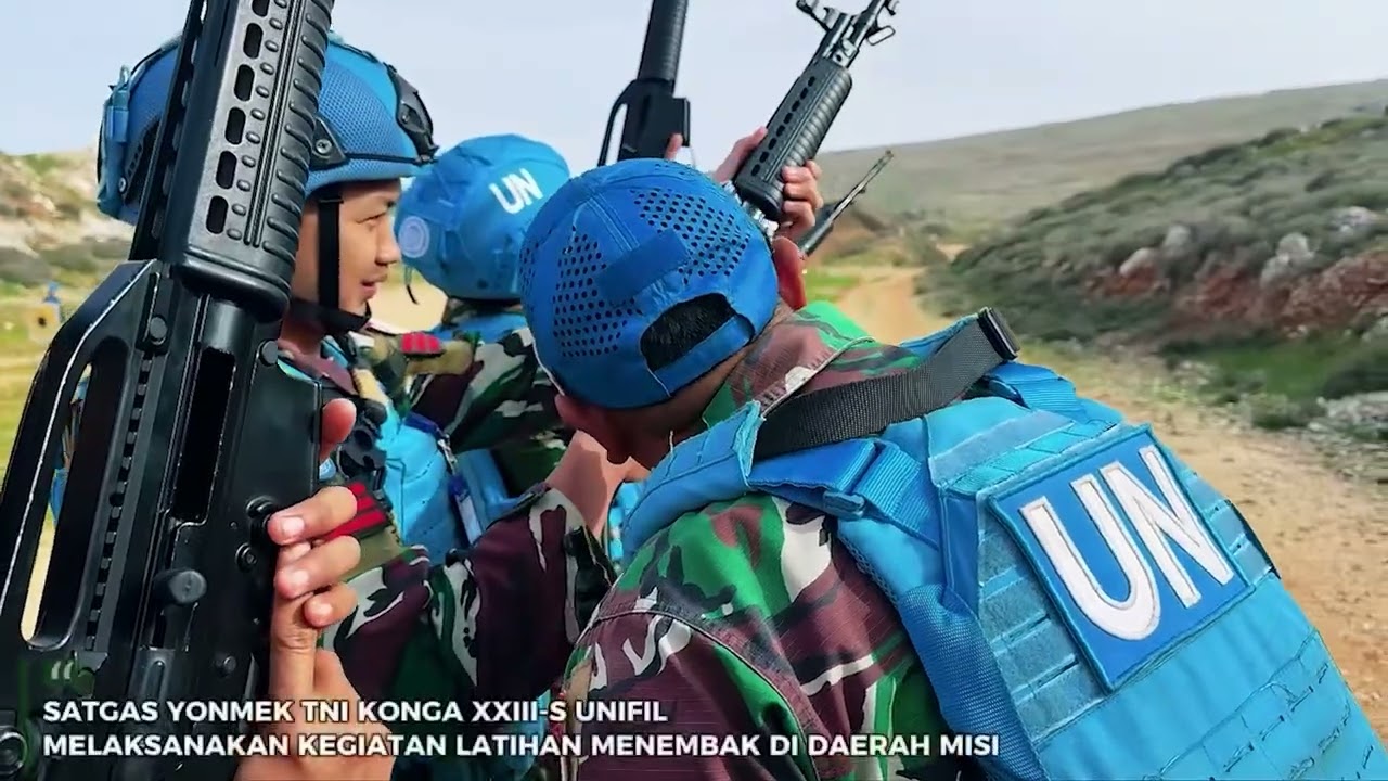 SATGAS YONMEK TNI KONGA XXIII-S UNIFIL ASAH KEMAMPUAN MENEMBAK DI DAERAH MISI