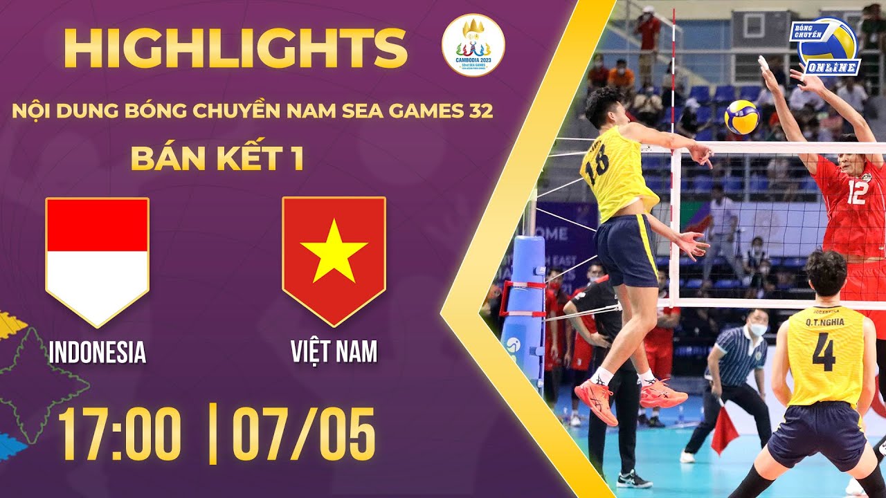 HIGHLIGHTS I Indonesia - Việt Nam | Semi-final 1 | Men's Volleyball - SEA Games 32