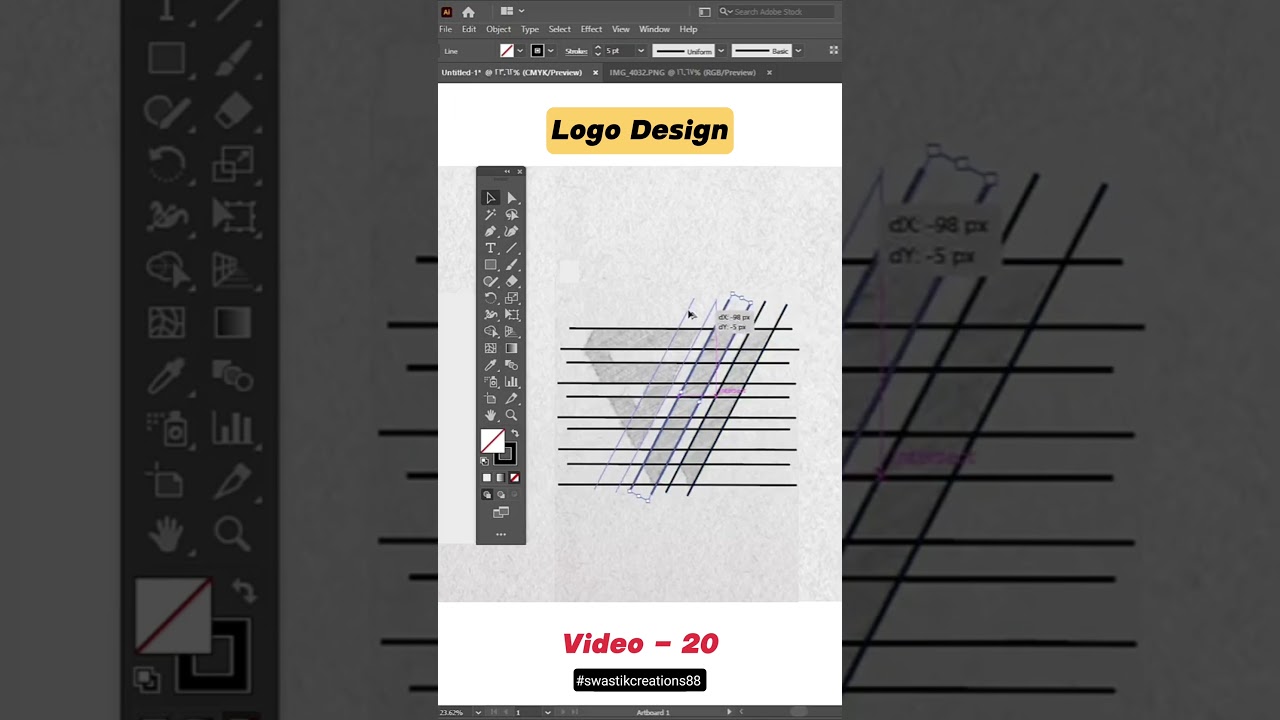 Fast Logo Design in Illustrator | Beginner Tutorial (1 Minute)