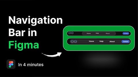 How to create navigation bar in figma