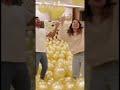 We Filled a Penthouse With 10,000 Gold Balloons. Comment if you could win 🏆 #challenge #money