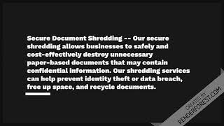 Secure Document Shredding