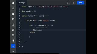 How to Flatten Array of Array? | Recursion in javascript | with source code