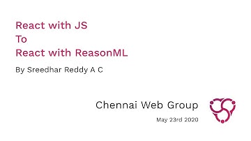 React with JS To React with ReasonML | May 2020 Event #StayHome #StaySafe