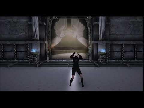PC SKYRIM T_KUKU's animation : 1分程 躍らせてみた YORUNI KAKERU 1447 Flame dance animation