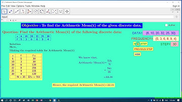 To find arithmetic mean of discrete data