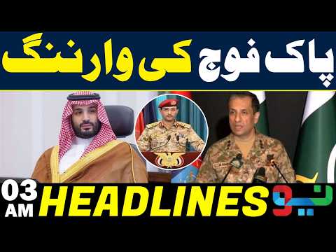 Pakistan Army Issues Major Warning | Strong Message to the Enemy | Headlines 3AM | NEO News