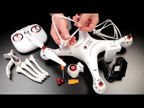 Syma X8SW Unboxing Transmitter Functions ready to fly Review Part 1