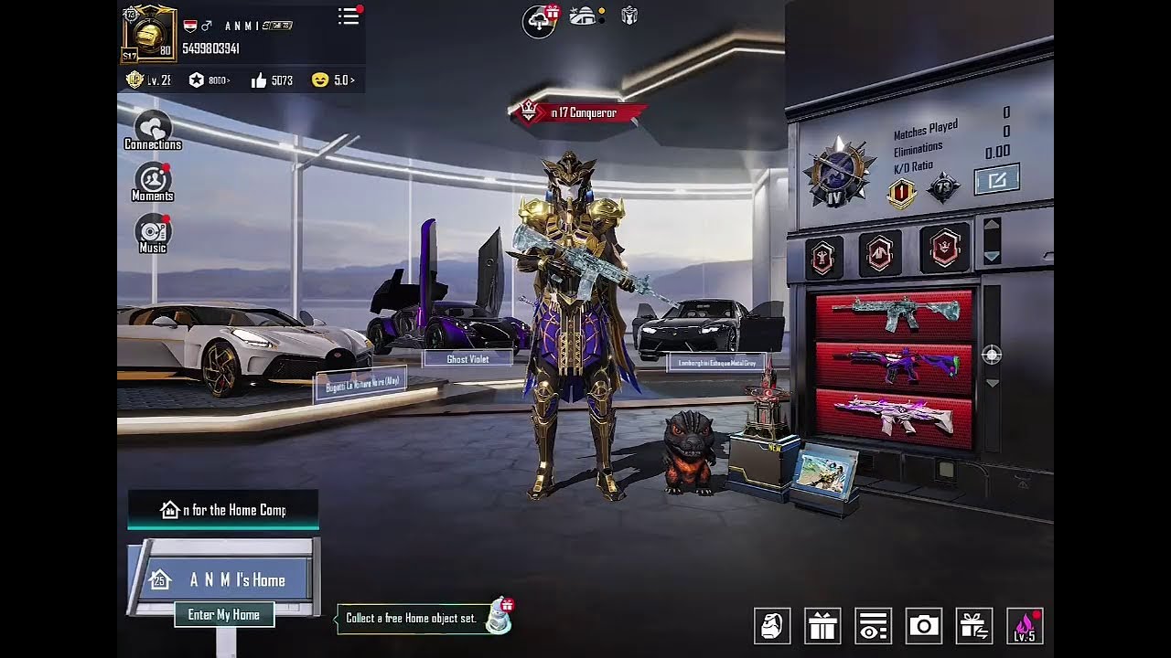 PUBG Mobile GOD TIER Account 🔥 Golden Pharaoh Max | 52 Gunlabs | Fireman Rare Set | 7 X-Suits