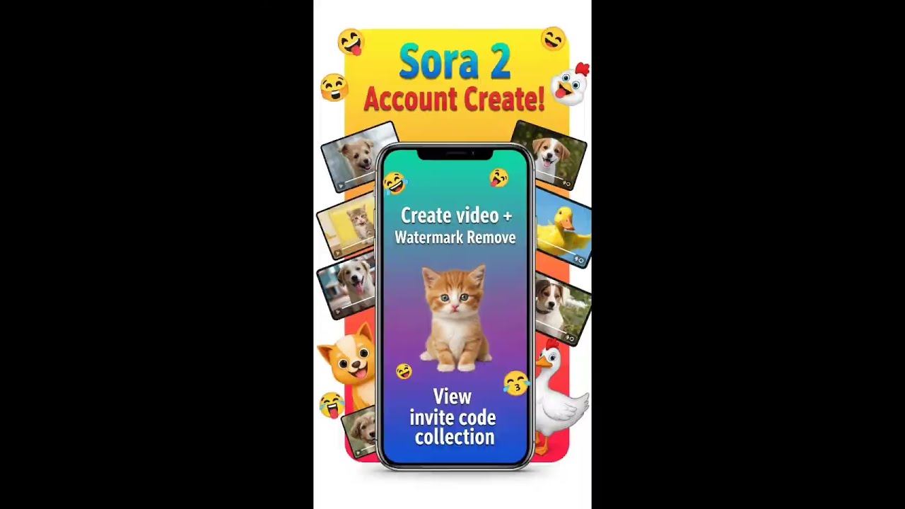 Sora 2 Account create | Sora 2 Invite Code Collection | Remove Watermark Easily | Free Video Tools 