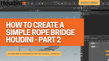 Learning Houdini With A Complete Beginner - How To Create A Simple Rope Bridge In Houdini - Part 2