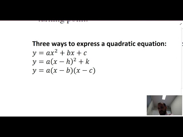 Anatomy of a quadratic graph