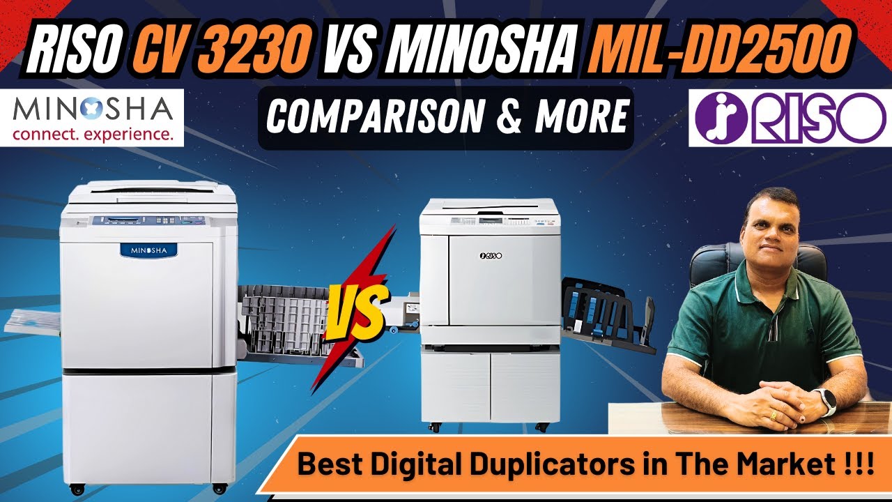 Riso CV 3230 vs Minosha MIL-DD2500🔥 | In-Depth Comparison & Expert Review🚀 | United Copier