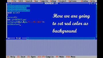 How to change background in turbo C++ || C++ Graphics part 2