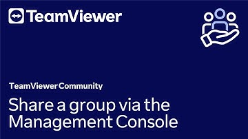 How to share a group via the Management Console in TeamViewer (Classic)