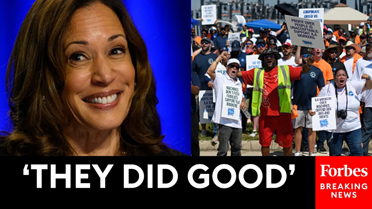 Kamala Harris Responds To The End Of The Dock Workers Strike During ...