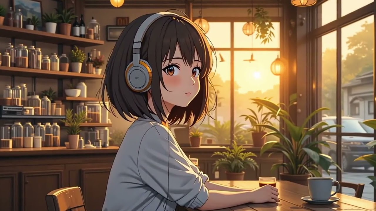 Lo-fi Anime Cafe Music 🎧 Ghibli-Inspired Chill | Vinyl Crackle & Downtempo