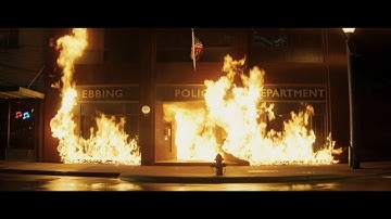 Three Billboards Outside Ebbing, Missouri - Police Station On Fire Scene (HD)