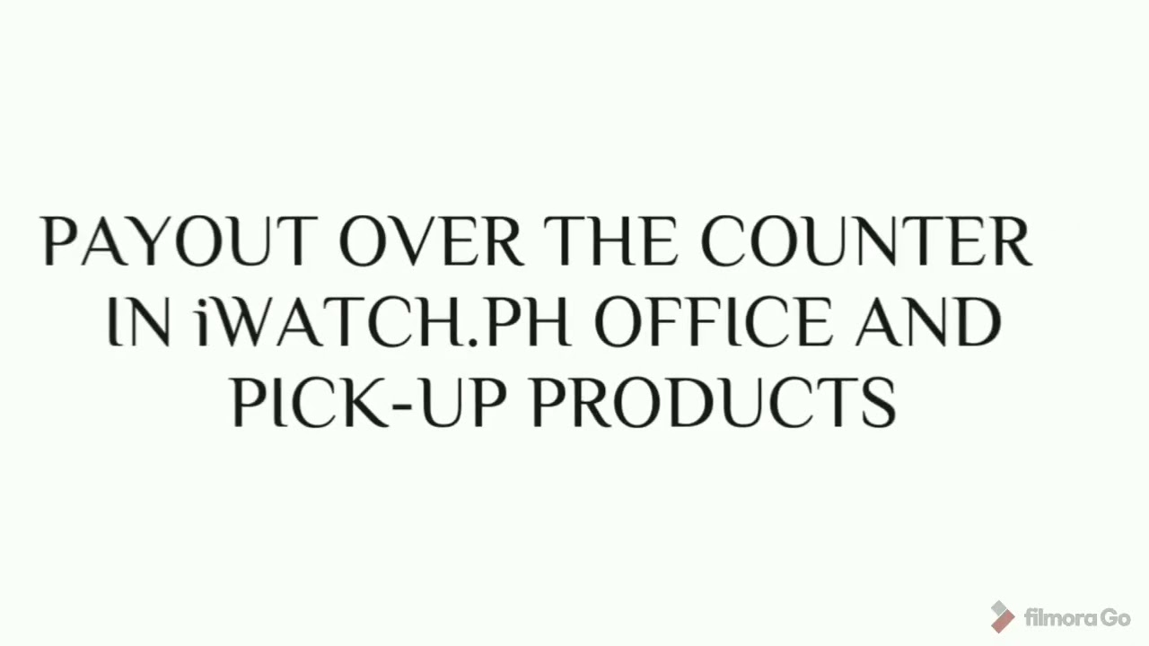 PAYOUT in iWATCH.PH OFFICE