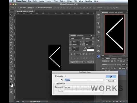 How to create arrows controller button for image slider or slide show in Photoshop CS6