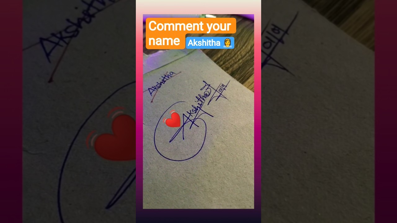 Signature your name Akshitha 😱 ||