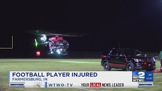 Local high school football game ends early due to injured player