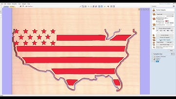 American Flag Tile cut Simulation in Aspire