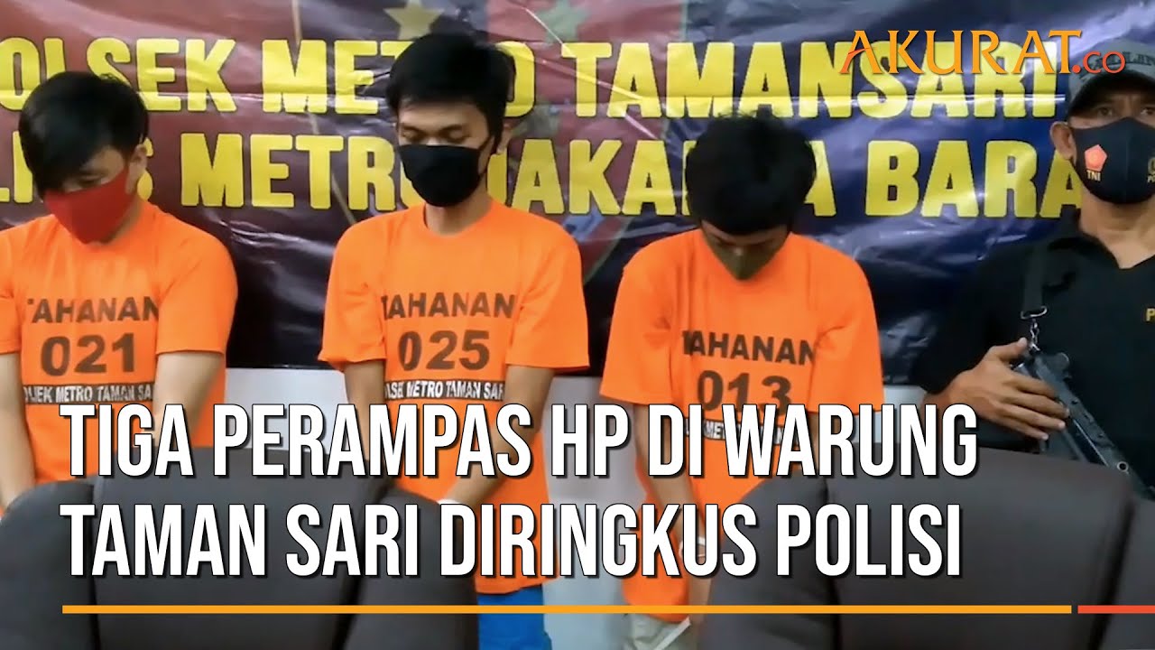 Tiga Perampas HP di Warung Taman Sari Diringkus Polisi