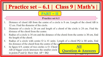 Practice set 6.1 class 9 maths part 2 | Chapter 6 Circle | Maharashtra State Board #class9th