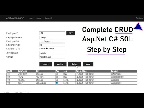 Simple CRUD Operation Asp.Net c# With SQL Server | swift learn