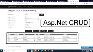 Simple CRUD Operation Asp.Net c# With SQL Server | swift learn