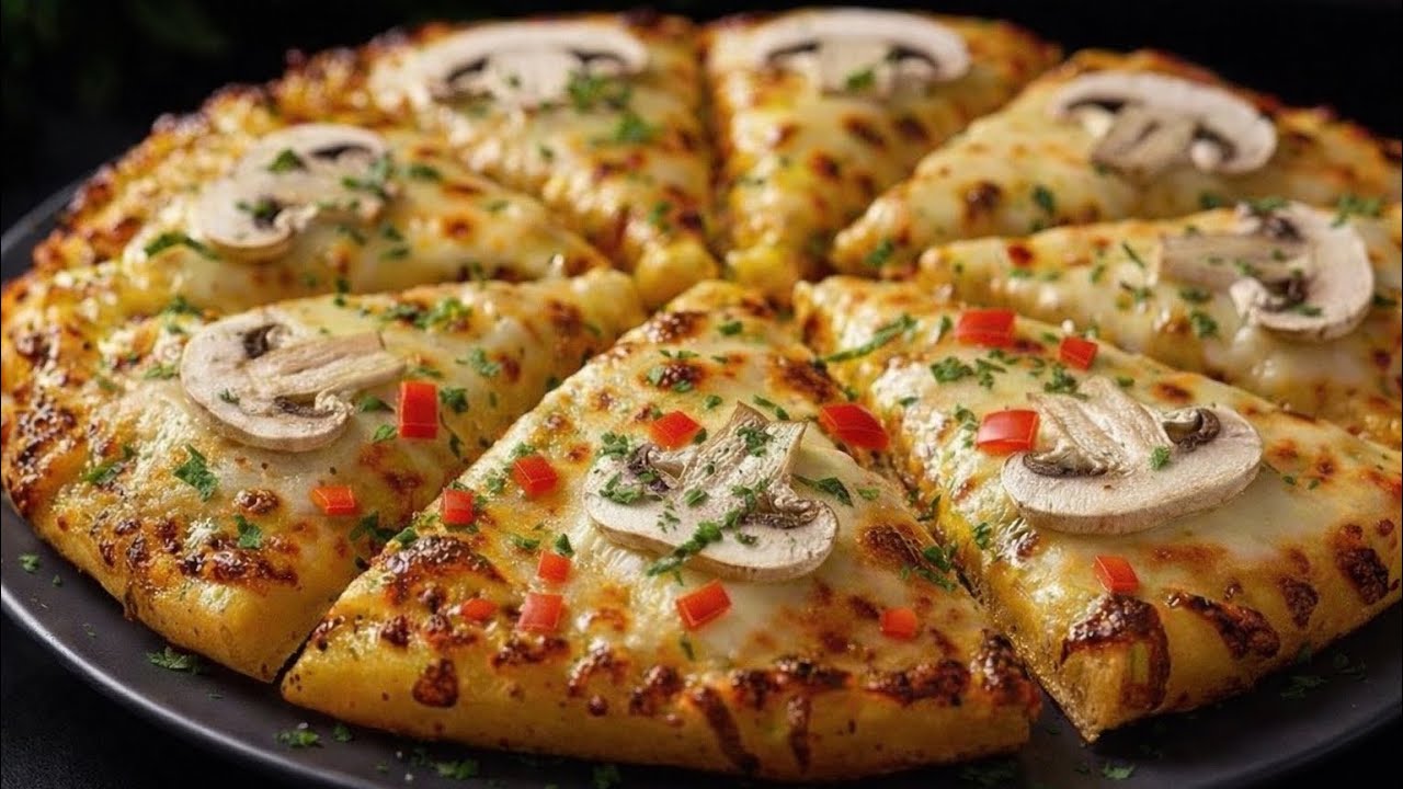 Unglaublich leckeres Abendessen in 15 Minuten!  Göttliche Kartoffelpizza!
