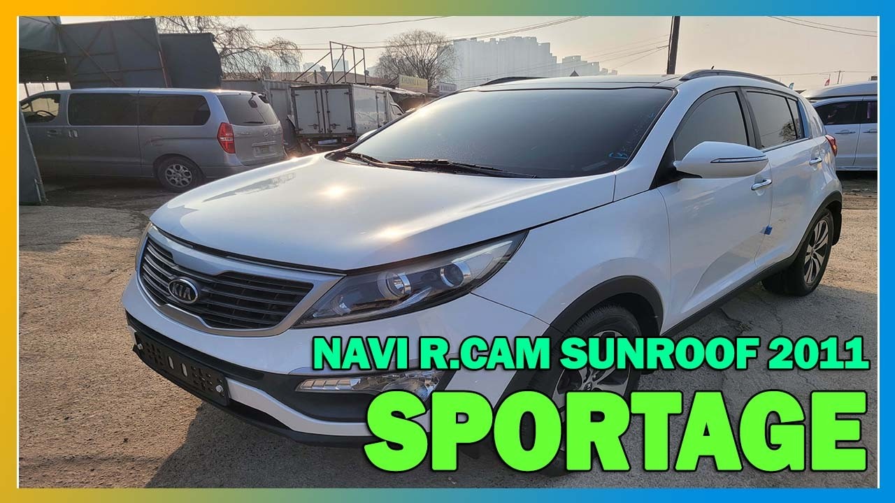 [중고차 수출 부시맨] SPORTAGE NAVI R.CAM SUNROOF WHITE KNAPE813BBK0 33602